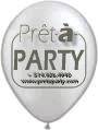 Custom balloon printing by Montreal's Pret-A-Party. Print text or logos for your company's promotional campaigns.