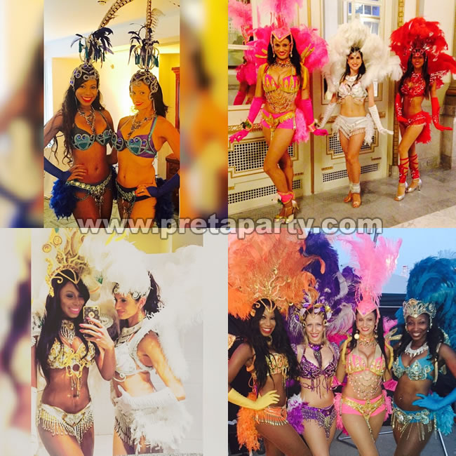 Danseurs tropicaux / brésiliens pour divertir vos invités du Prêt-A-Party de Montréal! Appelez dès aujourd'hui pour réserver vos danseurs tropicaux au 514.926.4940